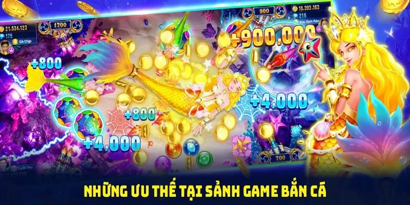 Những ưu thế tại sảnh game bắn cá HELLO88